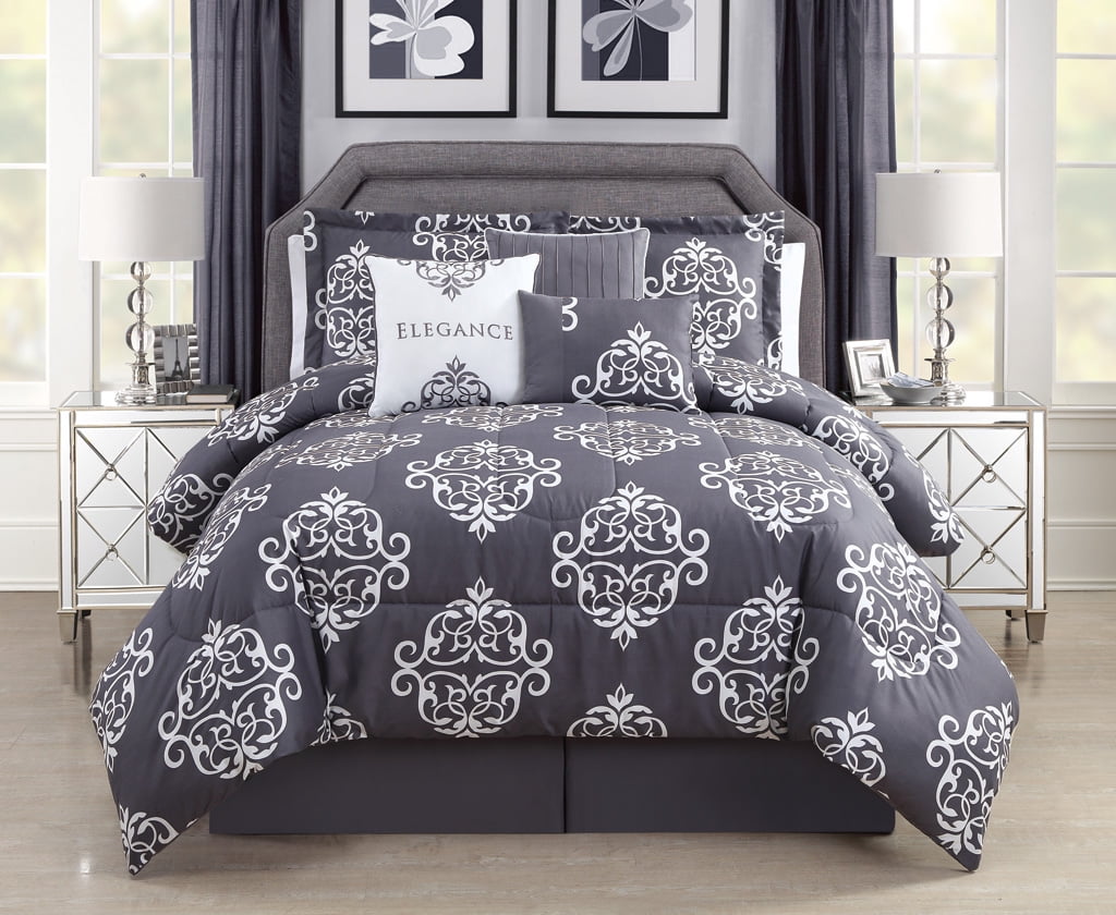 7 Piece Project Runway Elegance Print Comforter Set Com