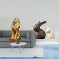 thumbnail image 2 of Figura de león, estatua de cerámica, escultura de resina, adorno animal, pieza decorativa coleccionable, artesanía artística, ideal para estante, escr, 2 of 8