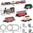 thumbnail image 4 of Toy Train Authentic Light Sound Large 53*30 inch Rail Track Layout Mountain Train Easy Assembly Fun Play Time for Boys, Girls, 4 of 13