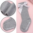 thumbnail image 4 of 1 Pair Kids Cotton Lace Children Newborn Baby Infant Bow Socks Girls Socks Knee High Long WHITE M, 4 of 8