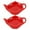 Red, variant on HEMOTON 2pcs Reusable Ceramic Teabag Holders Teapot Shape Teabag Dishes for Kitchen