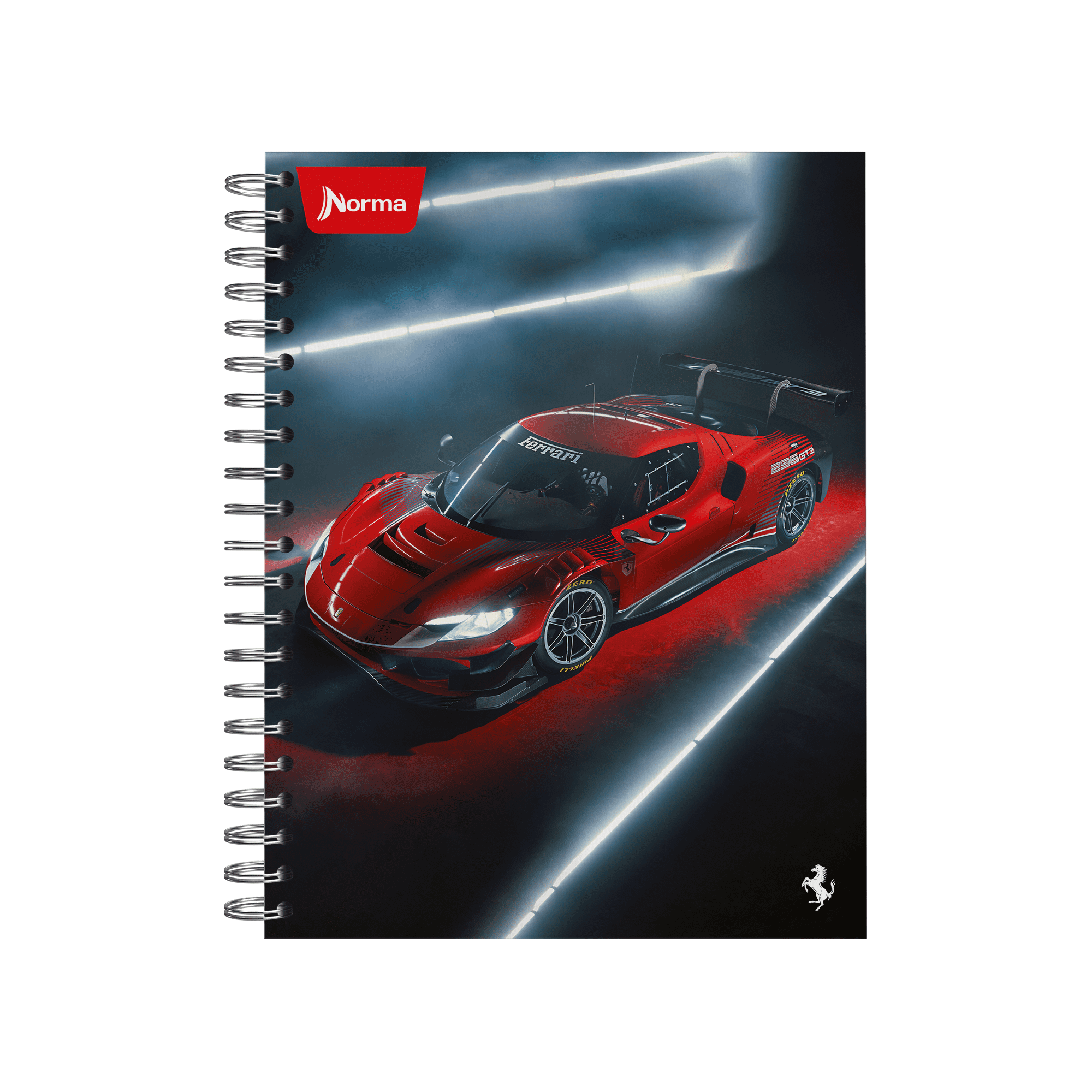 Norma Ferrari DB Large Wide Rule Spiral Notebook 9" x 11" Multicolor 200 Sheets