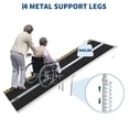 thumbnail image 4 of Foldable Portable Wheelchair Ramp with Non Slip Surface and Reflective Strips, Lightweight Mobility Ladder with Carry Handle for Home Steps Stairs Doorways Curbs, 2 to 10 FT, 4 of 9