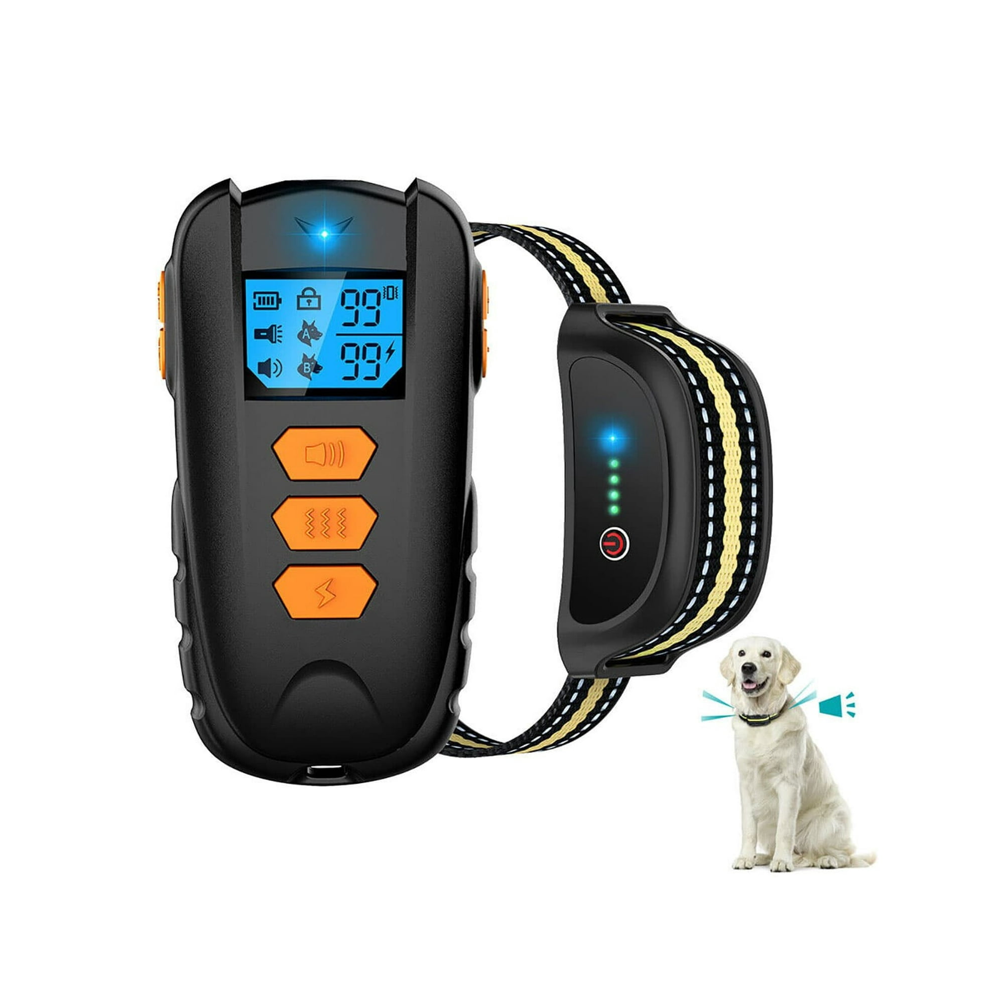 1650 FT Dog Training Collar Rechargeable w Remote Shock Pet Waterproof Trainer Walmart