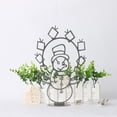 thumbnail image 4 of Fiudx Guirnalda de Luces con Diseño de Bolas de Nieve, Decoración Navideña Animada, Muñeco de Nieve y Pingüino Brillantes, Marco para Jardín Exterior, Decoración Invernal, Regalo Navideño, Tamaño 30, 4 of 5