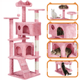 thumbnail image 6 of Yaheetech 62.2" H Multilevel Cat Tree with 3 Scratching Posts and Double Condos, Pink, 6 of 7