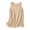 Beige, variant on Staron Women Linen Lace Trim Round Neck Sleeveless Solid Basic Casual Vacation Beach Loose Tank Tops Blouse, Green 3XL