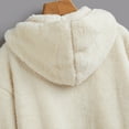 thumbnail image 4 of ‌FDGIU Women's Oversized Coat Zip Up Sherpa Jacket - Fuzzy Fleece Hooded Coat with Pockets, Warm Fluffy Fall Winter Outerwear, 4 of 6