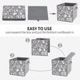 thumbnail image 4 of Set of 6 Collapsible Oxford Fabric Storage Cubes with Handles, Foldable Closet Organizer Bins for Clothes, Toys, Shelves, Home & Kitchen Interlocking Hexagons, 4 of 7