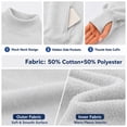 thumbnail image 5 of Mock Neck Sweatshirt Women Oversized Turtleneck Pullover Long Sleeve Casual Drop Shoulder Tops Fleece Sweater with Thumb Hole L, 5 of 8