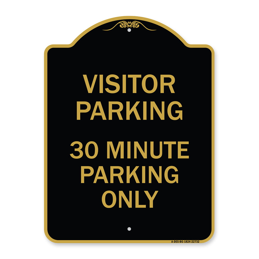 Made in The USA | Black & Gold 18 X 24 Heavy-Gauge Aluminum Architectural Sign Church Staff Parking Only Protect Your Business SignMission Designer Series Sign with Right Arrow 