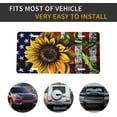 thumbnail image 6 of American Flag Sunflower Decorative Car Front,Metal Car Plate,License Plate,Vanity Tag,Aluminum Novelty License Plate for Men/Women/Boy/Girls Car 6×12 Inch, 6 of 8