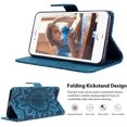 thumbnail image 3 of For Iphone 7 Plus / Iphone 8 Plus Case Mobile Phone Cover Protective Cover Leather Pu Wallet Flip Case Leather Case Flowers Pattern Sunflower - Blue, 3 of 7