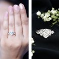 thumbnail image 3 of Rosec Jewels Certified Lab Grown Diamond Oval Engagement Ring 2 Carat - EF-VS Quality - Diamond Ring with Side Stones, 925 Sterling Silver, US 4.00, 3 of 8
