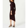 thumbnail image 5 of bar III Womens Stripe Asymmetrical Sweater Dress, Purple, X-Small, 5 of 7