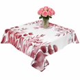 thumbnail image 2 of Red Eucalyptus Table Cloth Waterproof Tablecloths, Spring Summer Farmhouse Leaves Watercolor Tablecloth Dining Table Cover for Kitchen Party Tabletop Outdoor, Square Tablecloth 54x54 Inch, 2 of 9