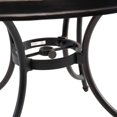 Mondawe 48" Round Patio Table with Umbrella Hole, Metal Outdoor Dining