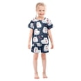 thumbnail image 3 of Samoyed Heart Pattern Summer Pajama Set Soft Cotton Short Sleeve Sleepwear 2PCS Pajama Sets Breathable Lounge Set Size 8Y, 3 of 7