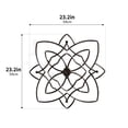 thumbnail image 7 of LENLN 23.2 Inch Metal Flower Wall Decor, Rustic Iron Floral Hanging Wall Art, Wall Sculpture Farmhouse Decoration for Living Room Bedroom Bathroom Entryway, 7 of 7