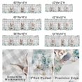 thumbnail image 3 of Valance for Windows,Easter Rabbit White Floral Valances Curtain Rod Pocket Valance for Kitchen Bedroom Living Room Bathroom,Green Eucalyptus Leaf Gray Plaid Short Curtains Window Treatment 54x18in, 3 of 9