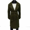 thumbnail image 5 of DAFPZW Women's Winter Double Breasted Wool Coat Business Casual Long Winter Pea Coat Trendy Outwear with Belt, 5 of 6