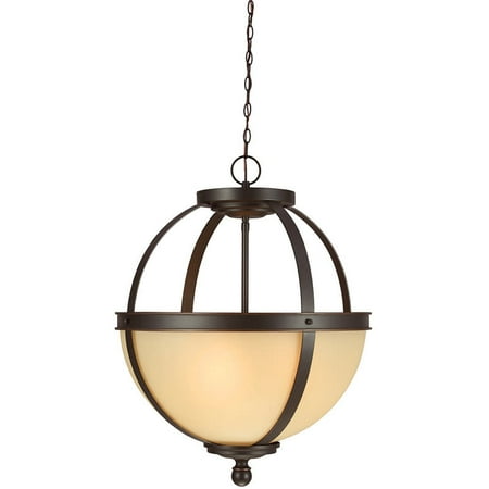 Sea Gull Lighting 6690403-715 Sfera Three Light Pendant Hanging Modern Fixture, Autumn Bronze