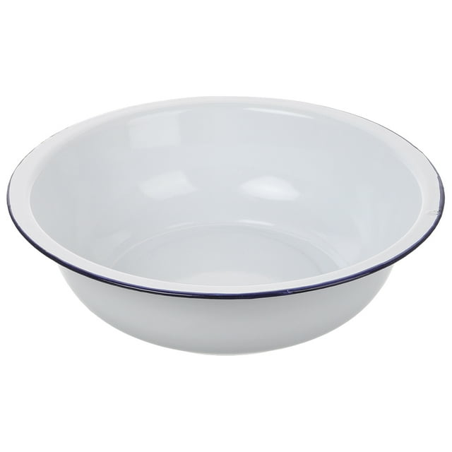 MOVTOTOP Enamel Basin For Kitchen Enamelware Mixing Bowl Vintage Enamel Soup Basin Large Capacity Enamel Wash Basin