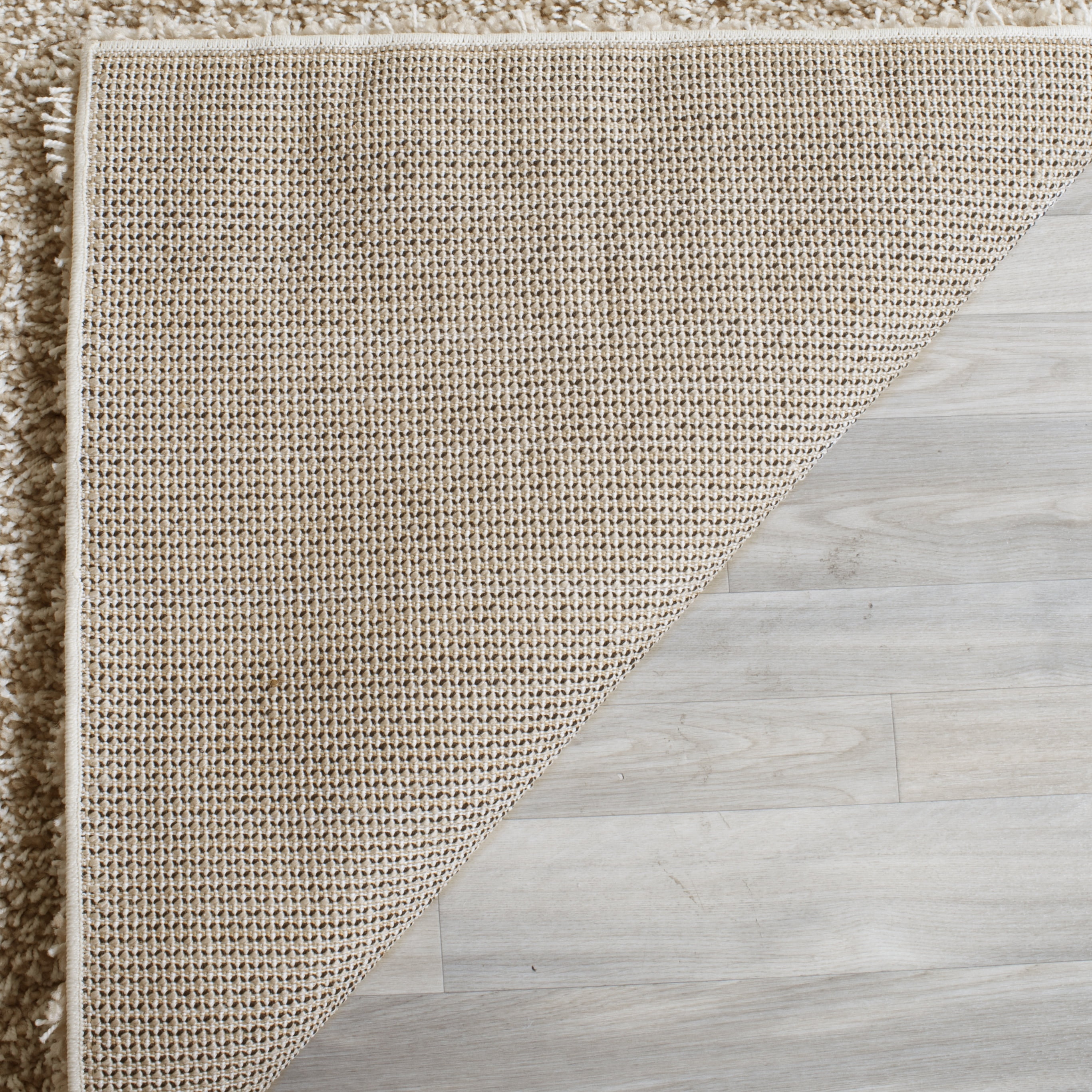 Safavieh Santa Monica Cali Solid Shag Runner Rug, Beige, 2'3" x 15'