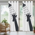 thumbnail image 5 of Outdoor Curtains for Patio Waterproof, Giraffe Showering Outdoor Privacy Panels Grommet, Modern Abstract Art Funny Animals Blackout Outside Curtains for Porch/Cabana/Pergola/Gazebo 54"x95", 2 Panels, 5 of 8