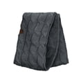 thumbnail image 4 of C.C Women's Winter Cable Knit Sherpa Lined Warm Infinity Pullover Scarf, Dark Melange Grey, 4 of 4
