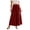 Wine 1, variant on Women's Skirts Elastic High Waist Wide Leg Culottes Skirt Ice Silk Casual Loose Maxi Skirt with Pockets, Flowy Palazzo Pants Style Dress for Summer Beach Daily Wear