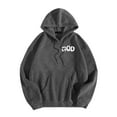 thumbnail image 2 of HNMKIU Graphic Hoodies Autumn Winter Hoodie Neck Solid Color Printed Long Sleeve Pullover Sweatshirt, 2 of 4