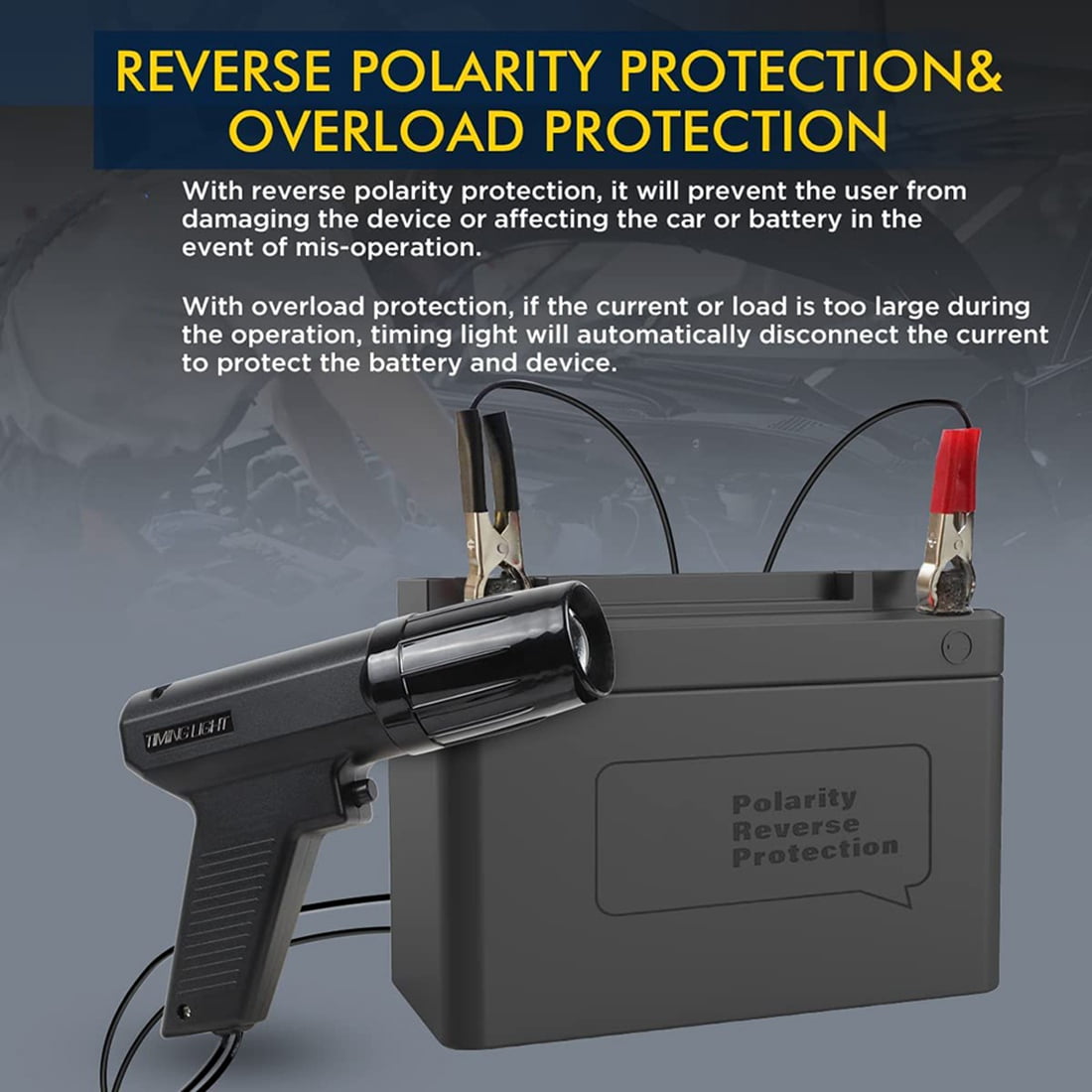 Timing Light 12V Ignition Timing Light Automotive Strong Flash Timing Lights, Overload