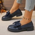 thumbnail image 2 of Xucatan Women's Patent Leather Loafers, Metal Buckle Embellished Slip On Shoes with Thick Sole, Round Toe Casual Business Footwear, Versatile Plus Size Design for Spring Summer Daily Gift, 2 of 9