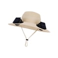 thumbnail image 4 of Sombrero de pescador con ventilador solar ajustable para verano, ideal para pesca, senderismo y playa. Beige, 4 of 8