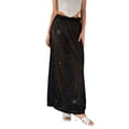 thumbnail image 3 of Sunisery Women Sequin Long Skirt Glitter Elastic Waist Casual Sparkle Midi Skirt Party Club Skirts, 3 of 8