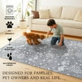 thumbnail image 4 of My Magic Carpet 3'x5' Machine Washable Non-Slip Kitchen Entryway Area Rug - Kalini Floral Grey, 4 of 6