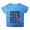 Blue, variant on MIXUE Toddler Girls Tops & T-Shirts Kids Summer Letter Round Neck Petal Sleeve Casual Solid Color Pullover Tee Shirts Streetwear,Black,3-4 Years