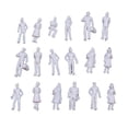 thumbnail image 2 of facefd 100pcs Plastic Light Grey Model Train People Figures Scale TT (1 to 100), 2 of 9