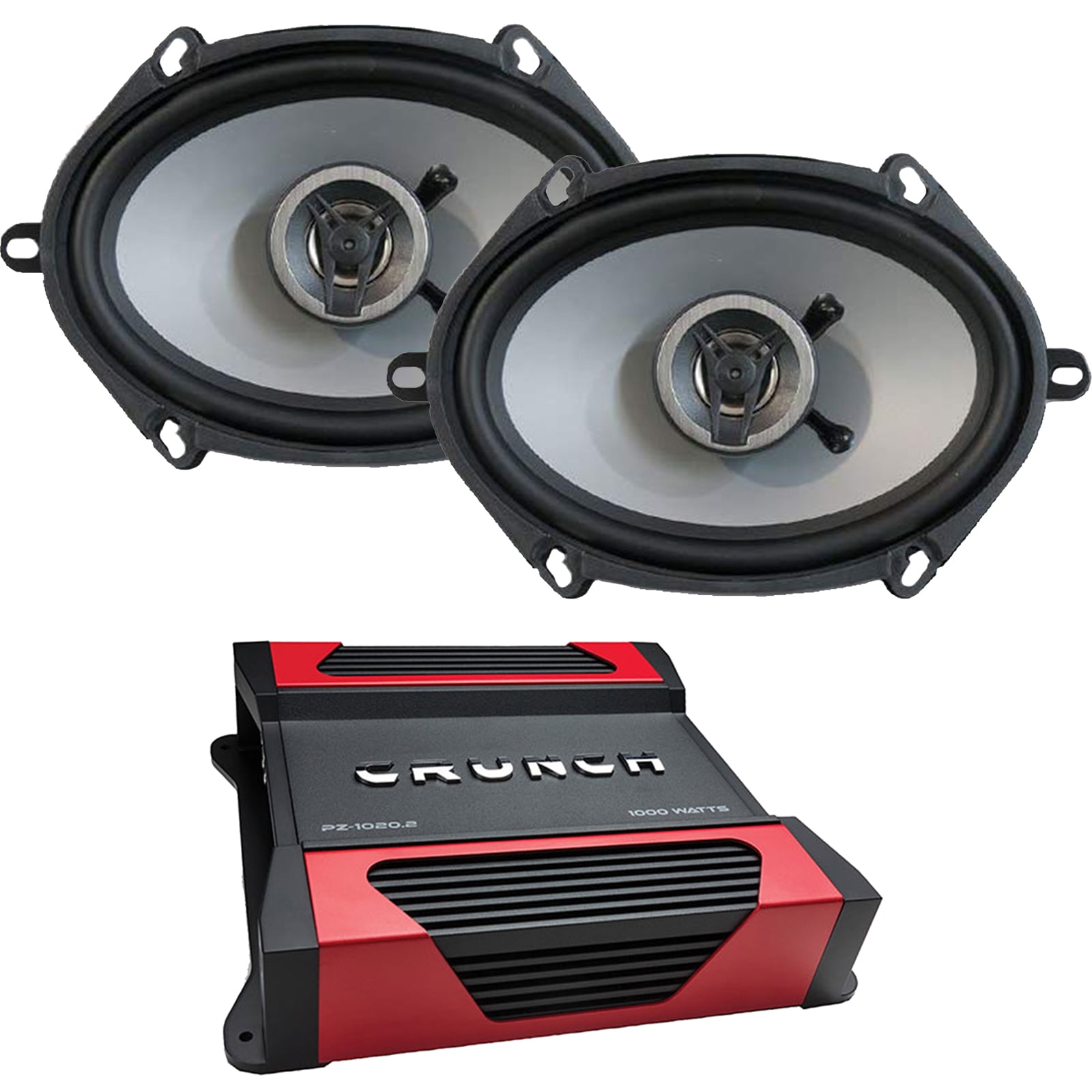 2 x Crunch 5x7"/6X8" 2Way Coaxial 250W Peak Power Full Range