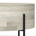 thumbnail image 6 of Simpli Home Rayburn SOLID MANGO WOOD 38 inch Wide Round Modern Urban Drum Coffee Table in White Wash, 6 of 10