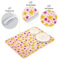 thumbnail image 3 of Yayeee Dish Drying Mat for Kitchen Counter 16"x18" Microfiber Absorbent Pad, Light Pink Stars, 3 of 7