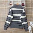 thumbnail image 7 of Generic Boys Quarter Zip Pullover Sweaters Cotton Cable Knit Sweater Casual Long Sleeve Turtleneck Tops for 5-14 Years, 7 of 7
