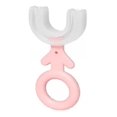 thumbnail image 1 of Yaju Toothbrush Children's Tooth Massager,u Type Children's Toothbrush Manual Lazy Toothbrush Clean Teeth Baby Clean Mouth Mouth Toothbrush (pink) (5, 1 of 5