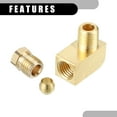 thumbnail image 5 of Unique Bargains 1 Pc M8x1 Universal 90 Degree Elbow Brass Fitting Compression - Car Fit 4mm - Brass Gold Tone, 5 of 6