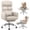 Beige, variant on COOLHUT Big and Tall Office Chair 500LBS, Wide Seat Executive Office Desk Chair with Adjuatable Armrests and Headrest, PU Leather Hight Back Computer Chair with Footrest and Lumbar Suppor, Black