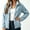 #New Light Blue, variant on PFRNLF Women's Sherpa Fleece Jackets Winter Soft Plush Coats Full Zip Fuzzy Jacket