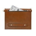 thumbnail image 6 of ELEHOLD Leather Bag Case for iPad Pro 12.9" 2022/2021/2020/2018 with Card Slots Zipper Storage Pencil Holder Kickstand Function Crossbody Shoulder Strap Handstrap Phone Bag Business Bag Case,Brown, 6 of 9