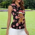 thumbnail image 2 of Yuyamidu Gingerbread Man Tennis Tank Tops Women Sleeveless Golf Shirts Candy Athletic Shirt Slim Fit Christmas Activewear Size XS, 2 of 8
