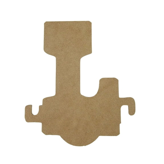 9" Wooden Letter L Unfinished, Train Font, Craft Cutout 1-8" Thick